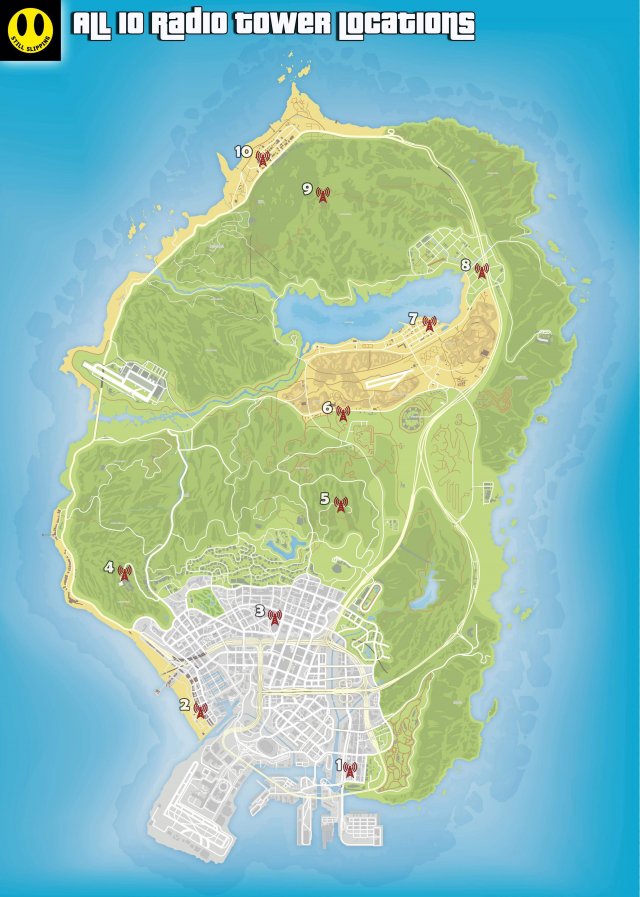 GTA 5 - All 10 Still Slipping Radio Antennas Locations (The Cayo Perico