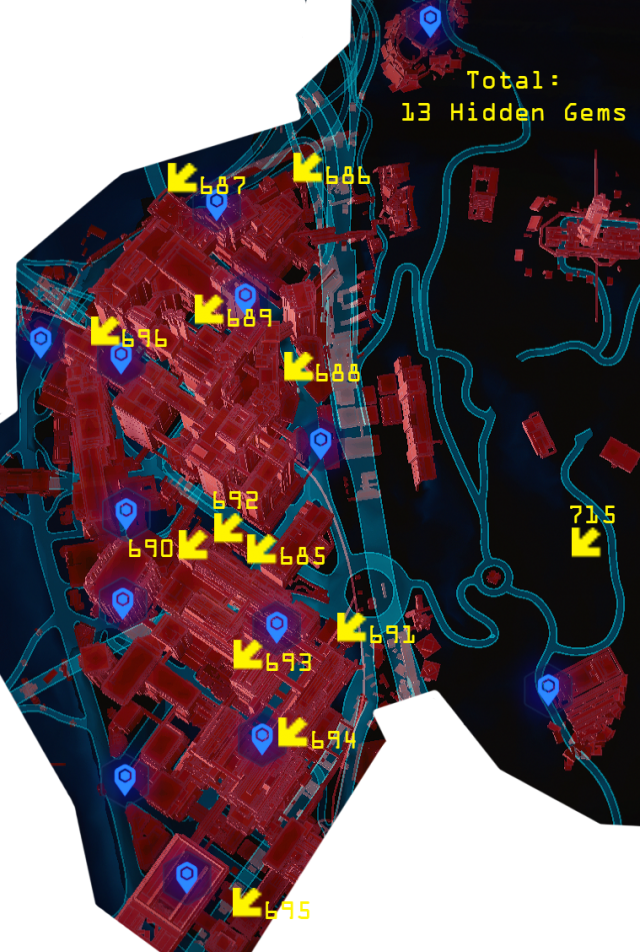Cyberpunk 2077 - All Hidden Gem Locations (with Maps) image 17