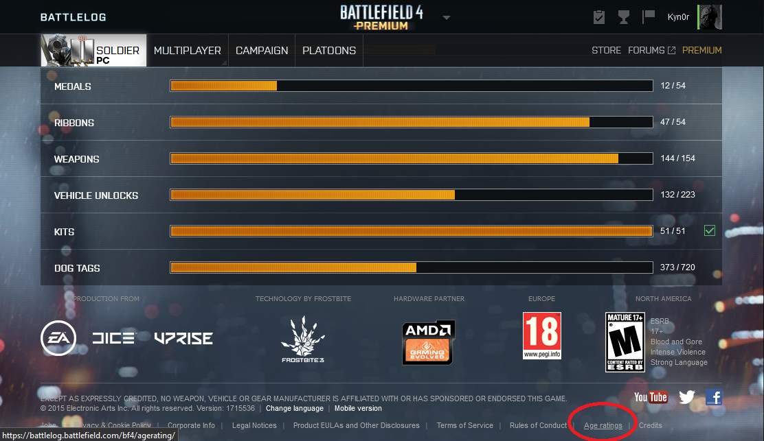 Progression - Obvs_gg - Battlelog / Battlefield 4