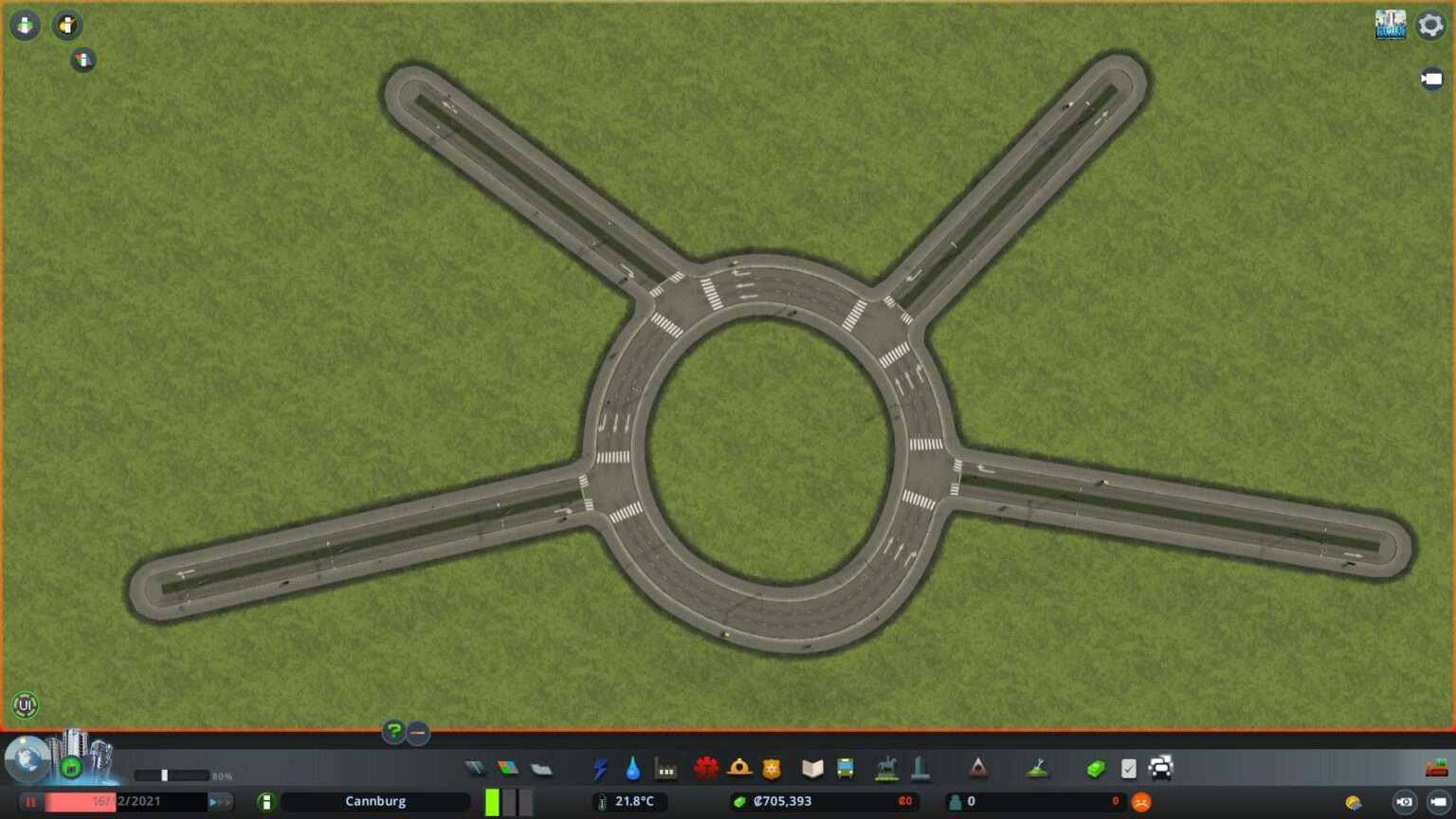 Cities: Skylines - How to Get a Perfectly Round Roundabout, Every Time