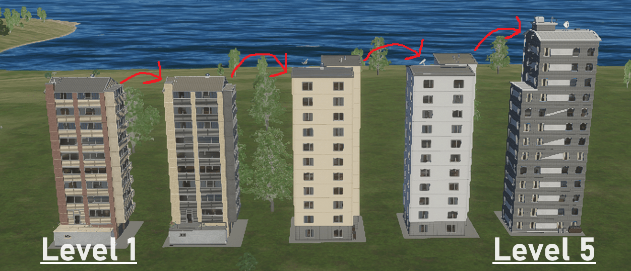 How exacly do you get high density skyscrapers to level 5? My residential  towers don't go past level 2 and offices past level 3 : r/CitiesSkylines