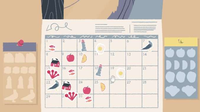 A Little to the Left Calendar Stickers Daily Tidy